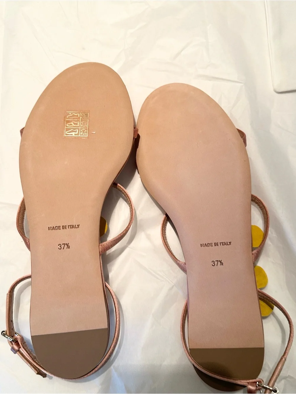 Giambattista Valli Flower Ankle Strap Sandal in Nude